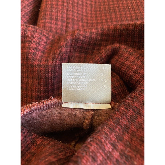 Columbia Pullover Fleece Sweatshirt Womens XL Red wBlack Checked Fleece Sweater - Picture 8 of 13